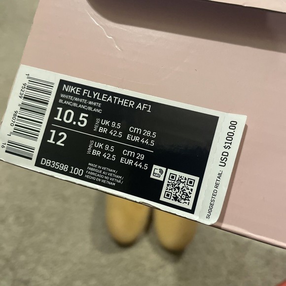 Mayumi Yamase x Nike Air Force 1 Flyleather Earth Day 2021 DB3598-100 Size 10.5 - Picture 9 of 9